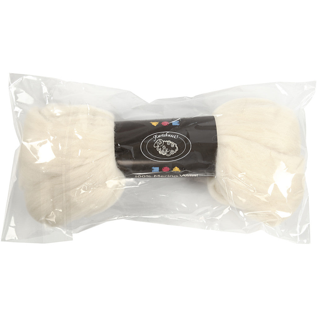 Merino Wool, thickness 21 my, off-white, 100 g/ 1 pack [HOB-46010]