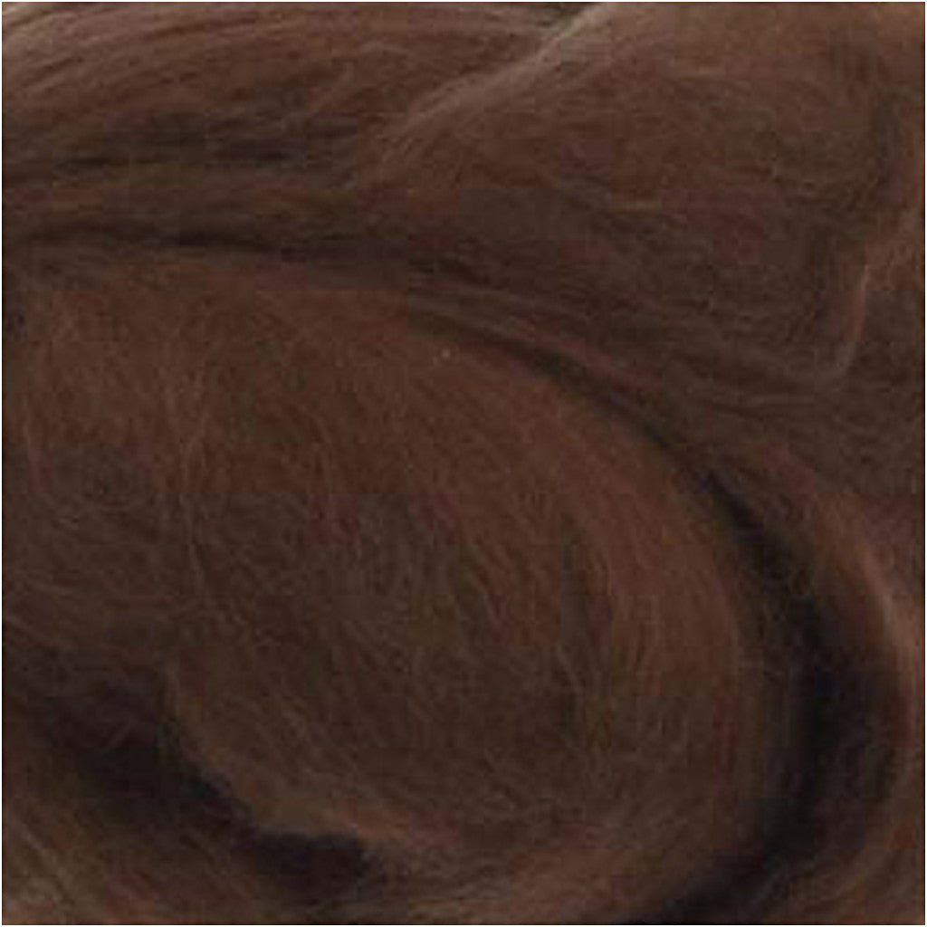 Merino Wool, thickness 21 my, brown, 100 g/ 1 pack [HOB-46024]