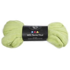 Merino Wool, thickness 21 my, lime green, 100 g/ 1 pack [HOB-46031]