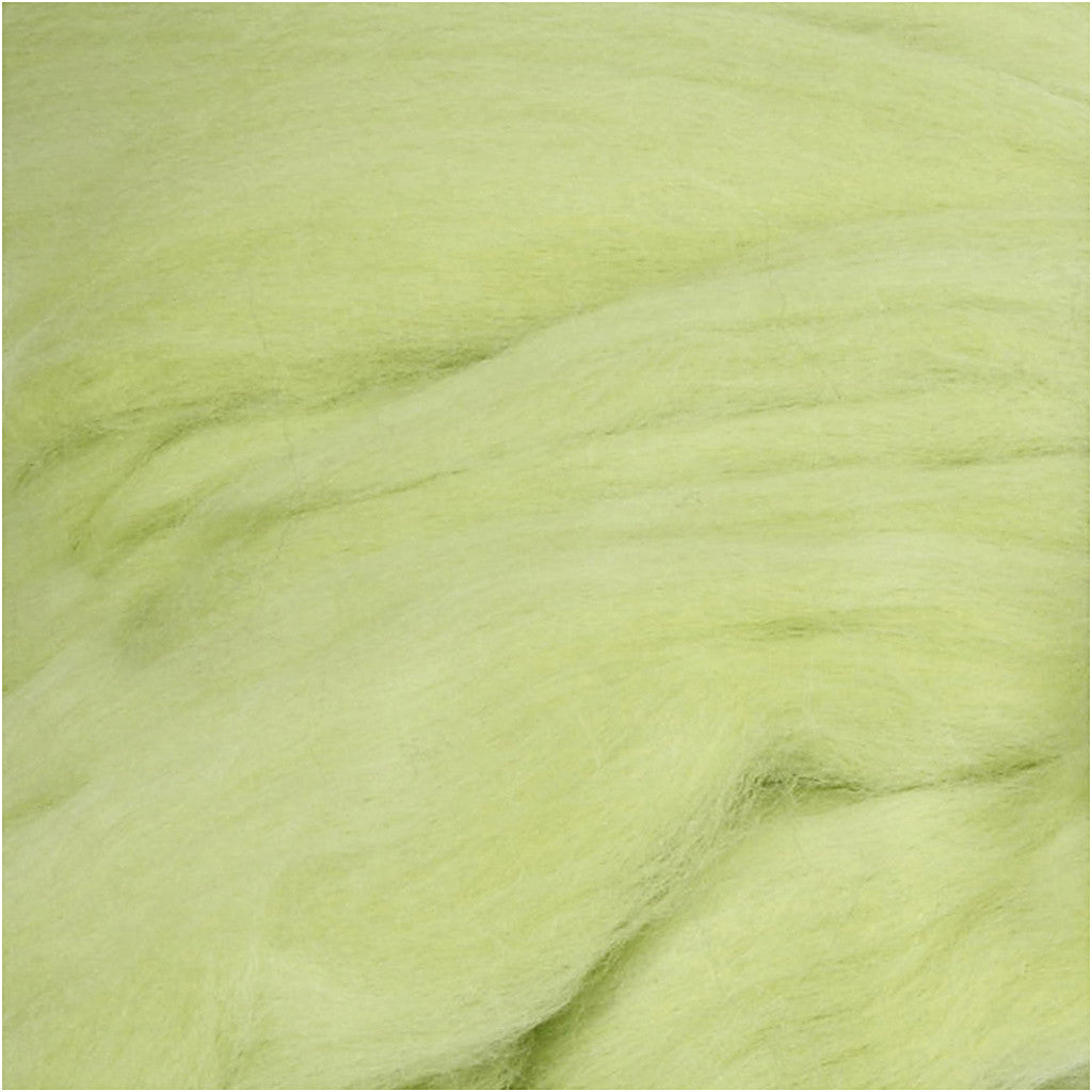 Merino Wool, thickness 21 my, lime green, 100 g/ 1 pack [HOB-46031]