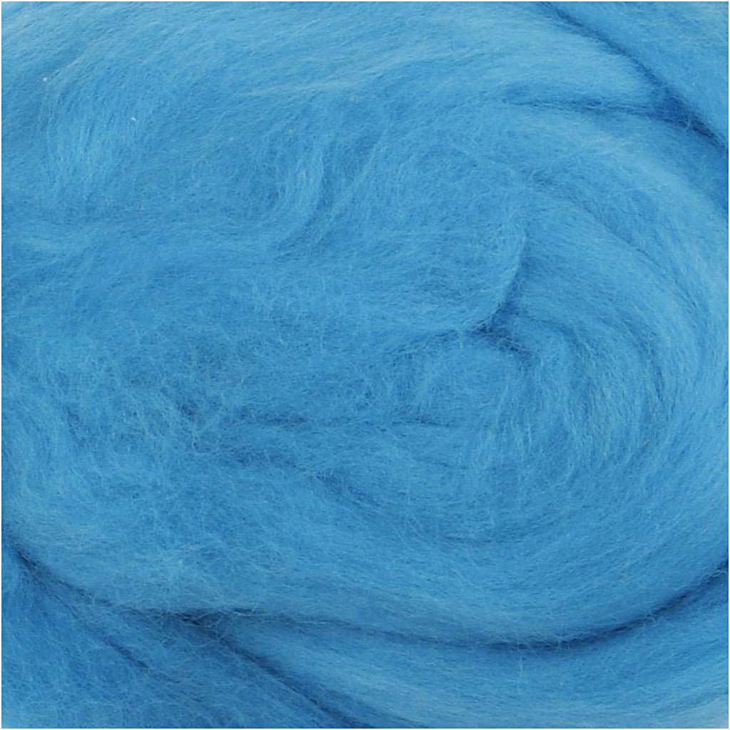 Merino Wool, thickness 21 my, turquoise, 100 g/ 1 pack [HOB-46033]