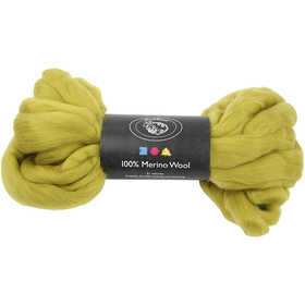 Merino Wool, thickness 21 my, lemon, 100 g/ 1 pack [HOB-46057]
