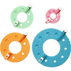 Pom-Pom Makers, dia. 3,5+5,5+7+9 cm, 4 pc/ 1 set [HOB-46135]