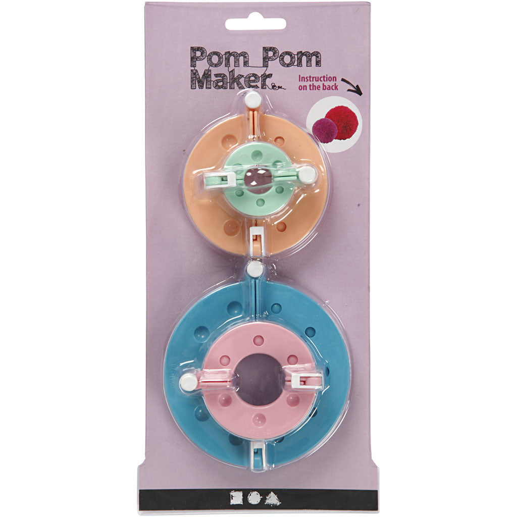 Pom-Pom Makers, dia. 3,5+5,5+7+9 cm, 4 pc/ 1 set [HOB-46135]