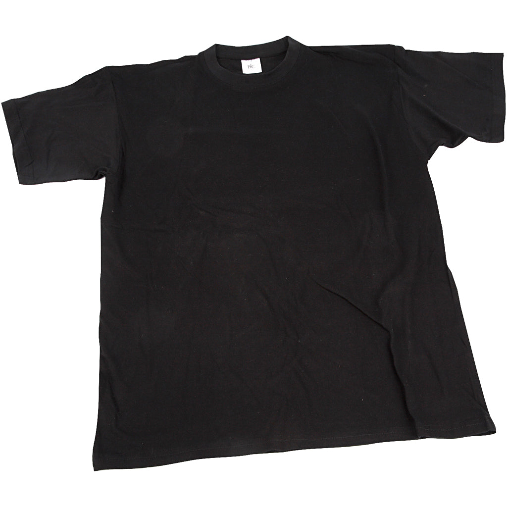 T-shirts, W: 40 cm, size 7-8 years, round neck, 145 g, black