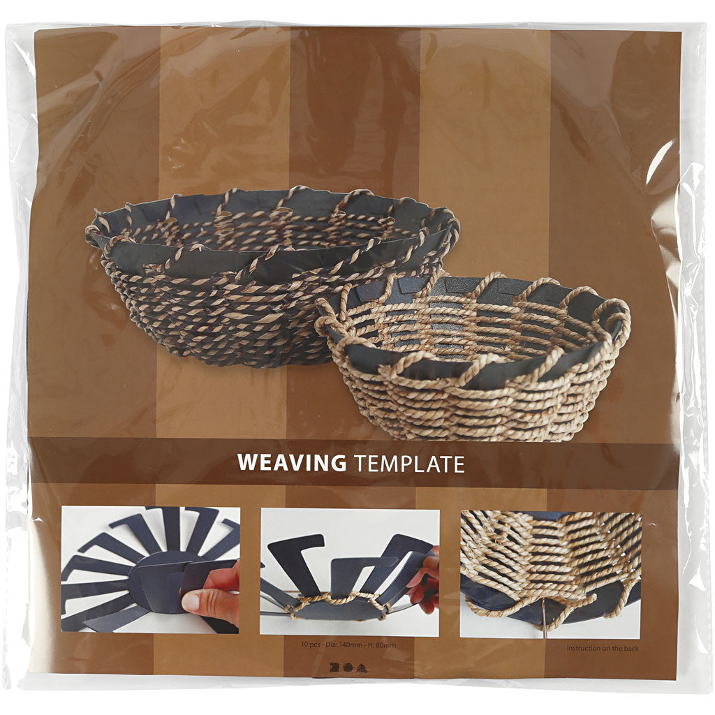 Basket Weaving Template, H: 8 cm, dia. 14 cm, black, 10 pc/ 1 pack [HOB-47451]