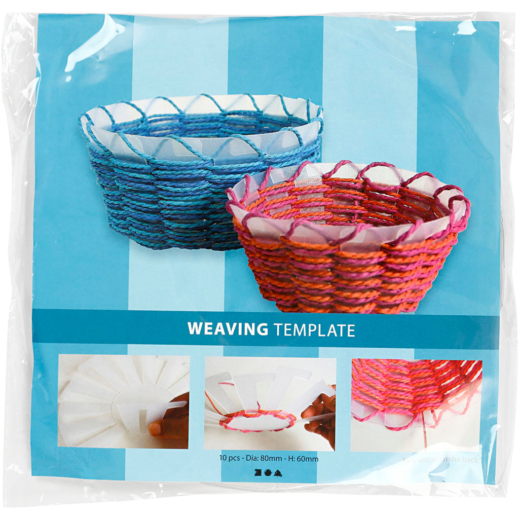 Basket Weaving Template, H: 6 cm, dia. 8 cm, transparent, 10 pc/ 1 pack [HOB-47452]