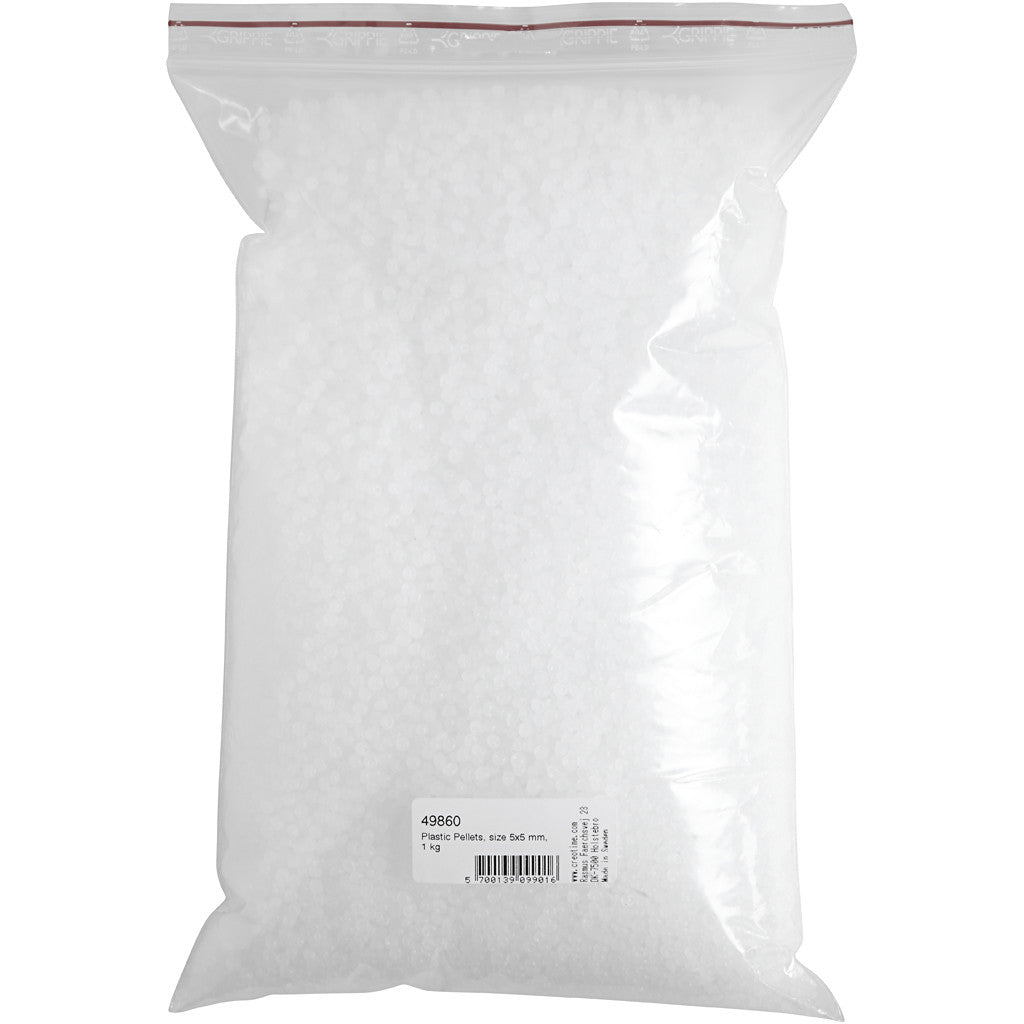 Plastic Pellets, size 5 mm, 1 kg [HOB-49860]