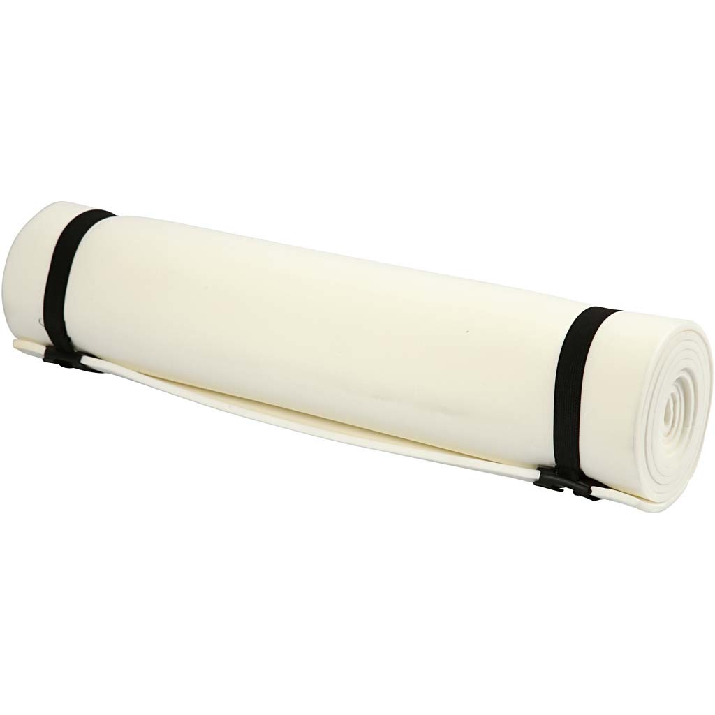 Roll Mat, L: 180 cm, W: 50 cm, thickness 6 mm, white, 1 pc [HOB-49884]