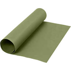 Faux Leather Paper, W: 50 cm, one coloured, 350 g, green, 1 m/ 1 roll [HOB-498941]