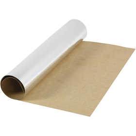 Faux Leather Paper, W: 49 cm, one coloured,foil, 350 g, silver, 1 m/ 1 roll [HOB-498947]
