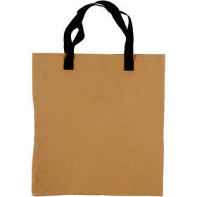 Shopping bag, size 35x38 cm, light brown, 1 pc [HOB-498962]