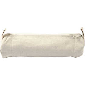 Pencil Case, L: 20 cm, dia. 6 cm, 300 g, light natural, 1 pc [HOB-499070]