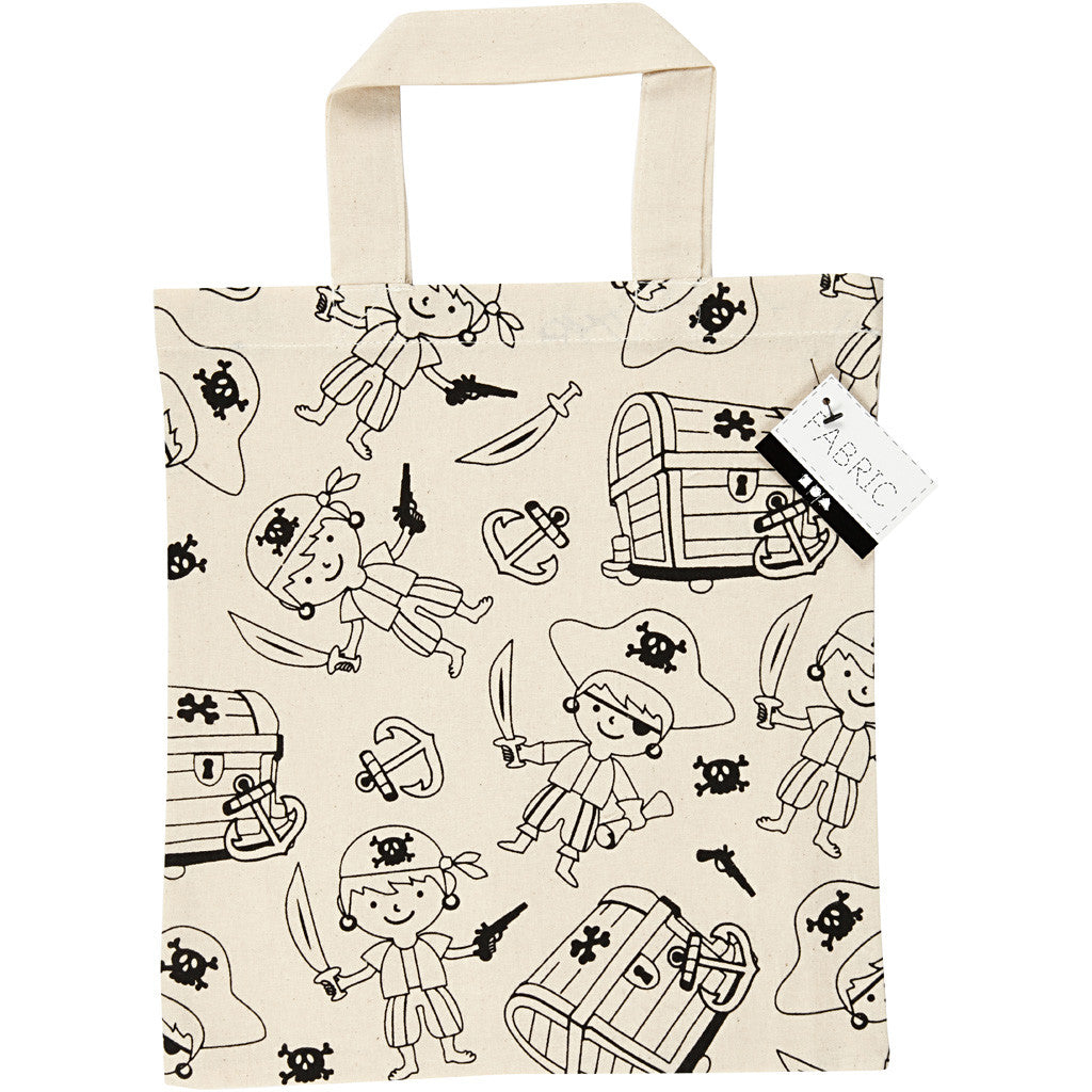 Tote bag, pirates, size 27,5x30 cm, 135 g, light natural, 1 pc [HOB-499641]