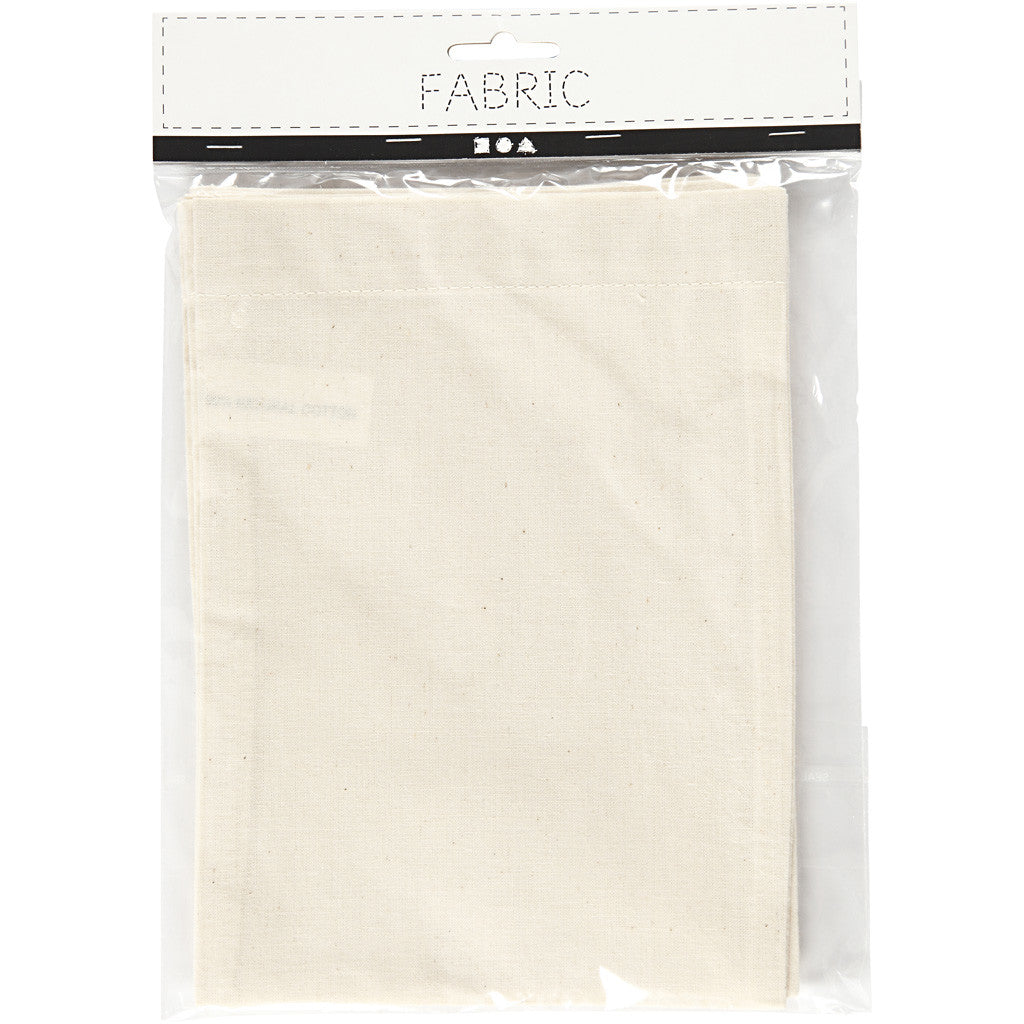 Bag, size 15x20 cm, 115 g, light natural, 4 pc/ 1 pack [HOB-499902]