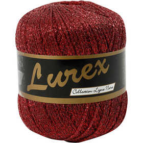 Lurex Yarn, L: 160 M, red, 25 g/ 1 ball [HOB-421471]