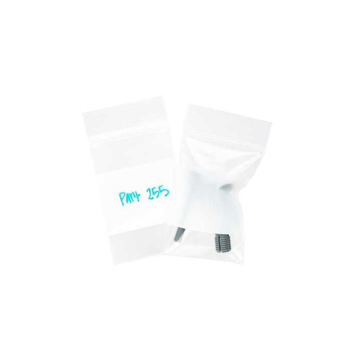Grip Seal Bags with Write-on-Panel 5x7.5cm PE 100 micron (100 pieces) [4WE23]