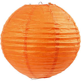 Rice paper lamp, dia. 20 cm, orange, 1 pc [HOB-50003]
