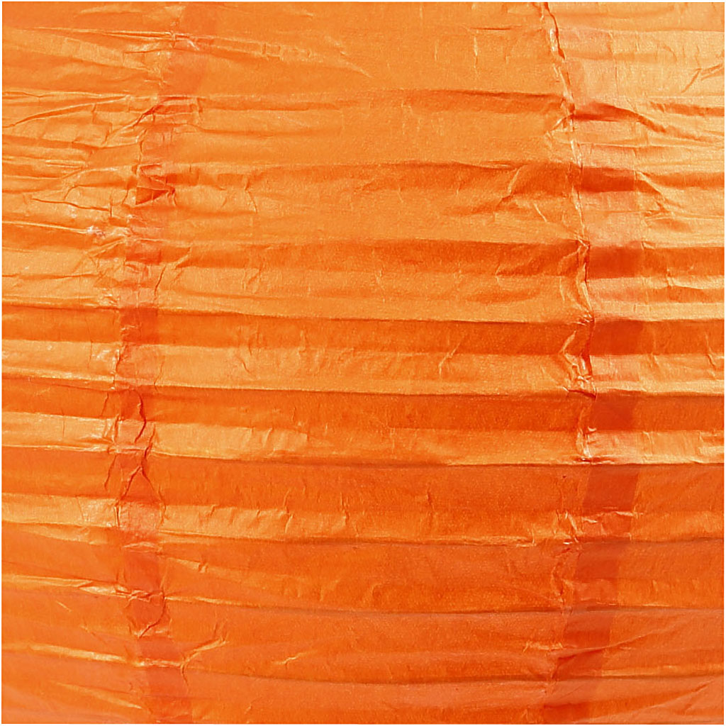 Rice paper lamp, dia. 20 cm, orange, 1 pc [HOB-50003]