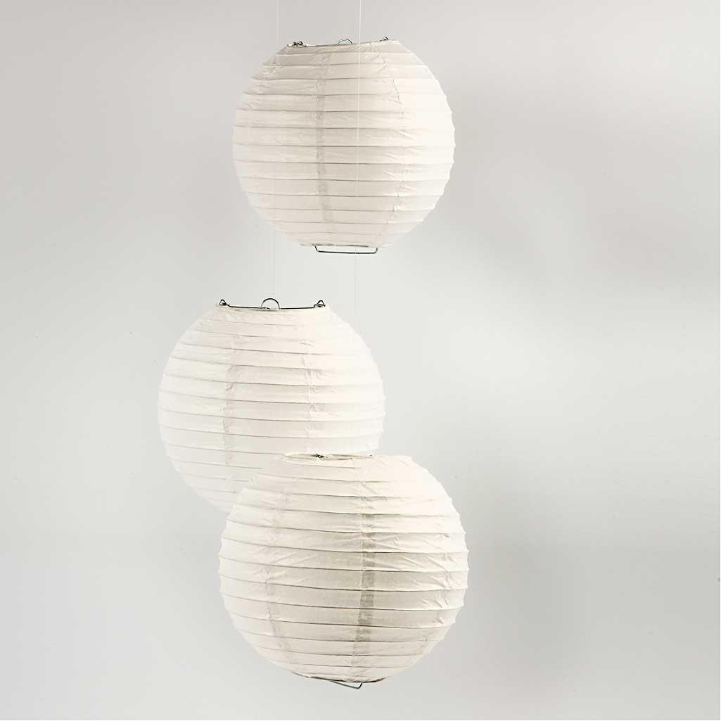 Rice paper lamp, Round, dia. 20 cm, white, 1 pc [HOB-500280]