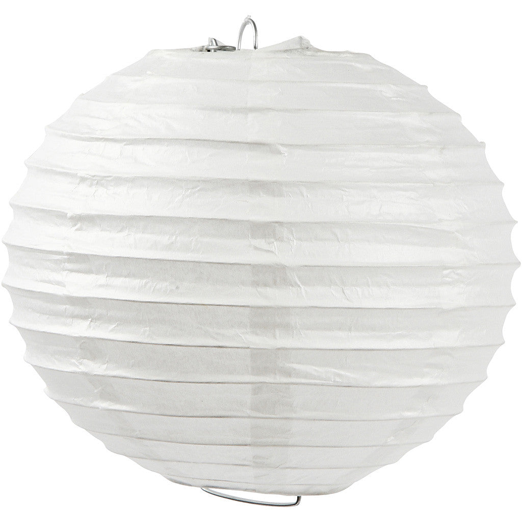 Rice paper lamp, Round, dia. 35 cm, white, 1 pc [HOB-500281]