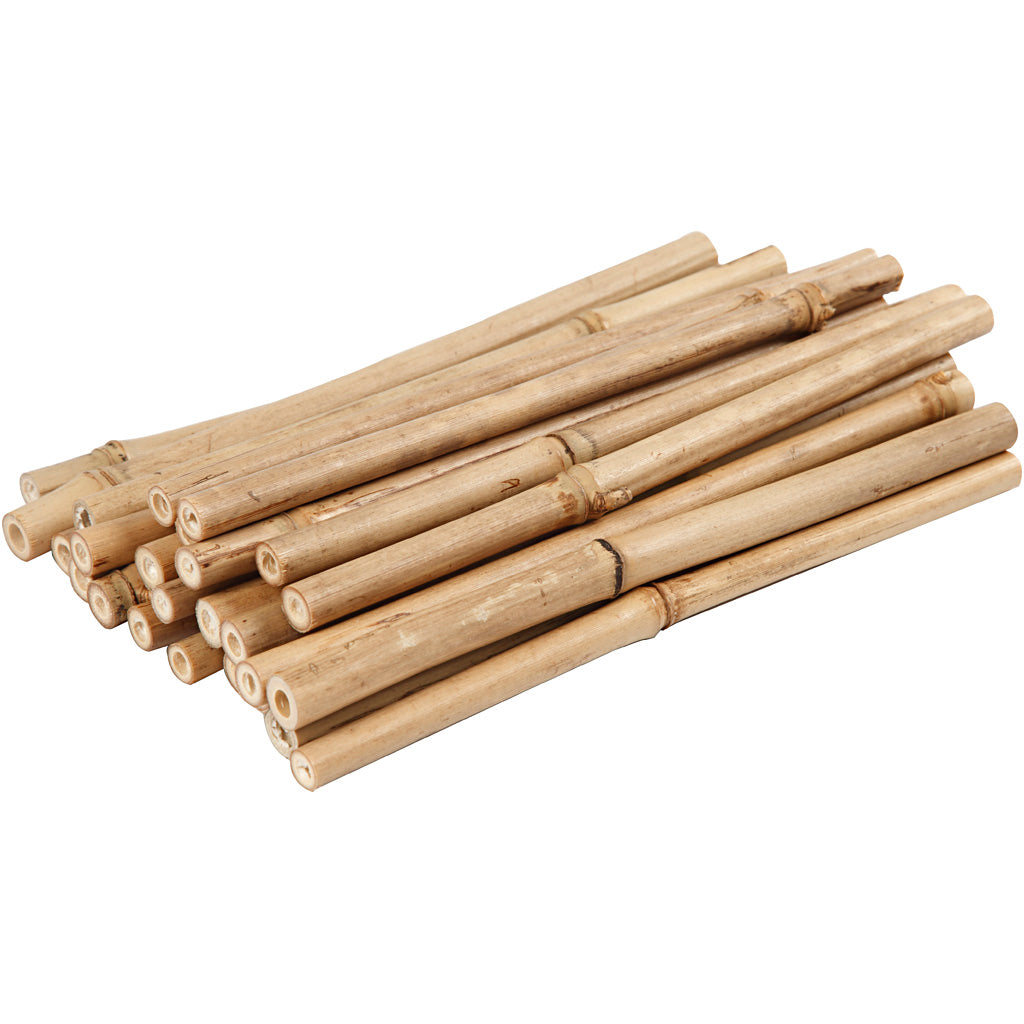 Bamboo stick, L: 20 cm, thickness 8-15 mm, 30 pc/ 1 pack [HOB-50234]