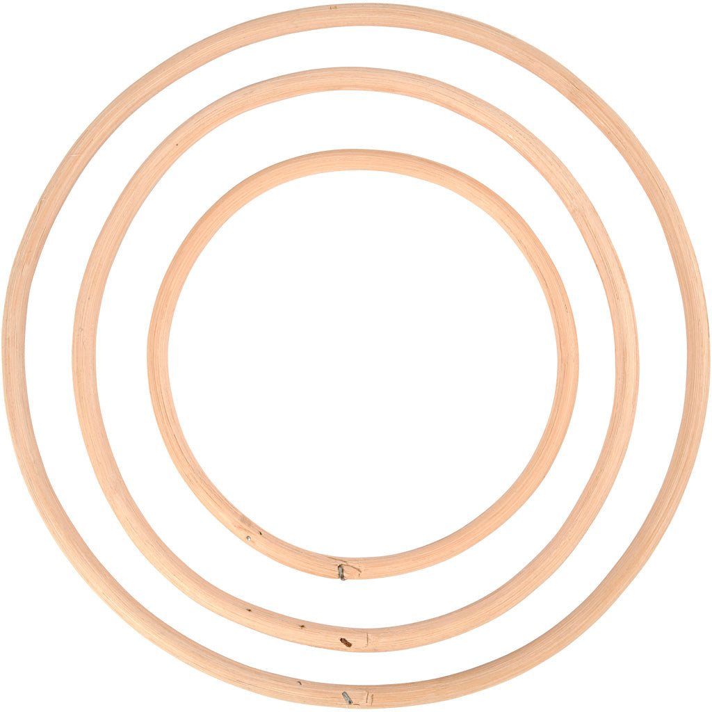 Bamboo ring, dia. 15,3+20,3+25,5 cm, 3 pc/ 1 set [HOB-50238]