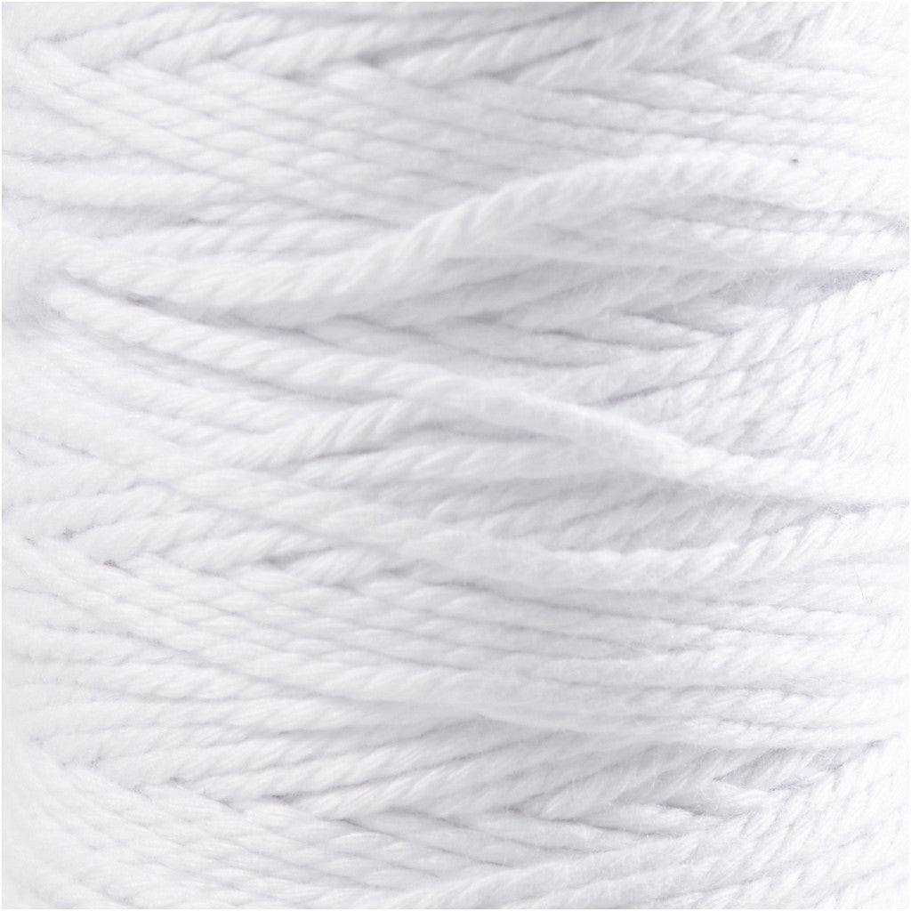 Cotton Cord, thickness 1,1 mm, white, 50 m/ 1 roll [HOB-503791]