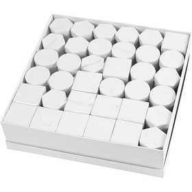 Boxes, H: 7+9 cm, size 4,5+6 cm, white, 36 set/ 1 pack [HOB-50432]
