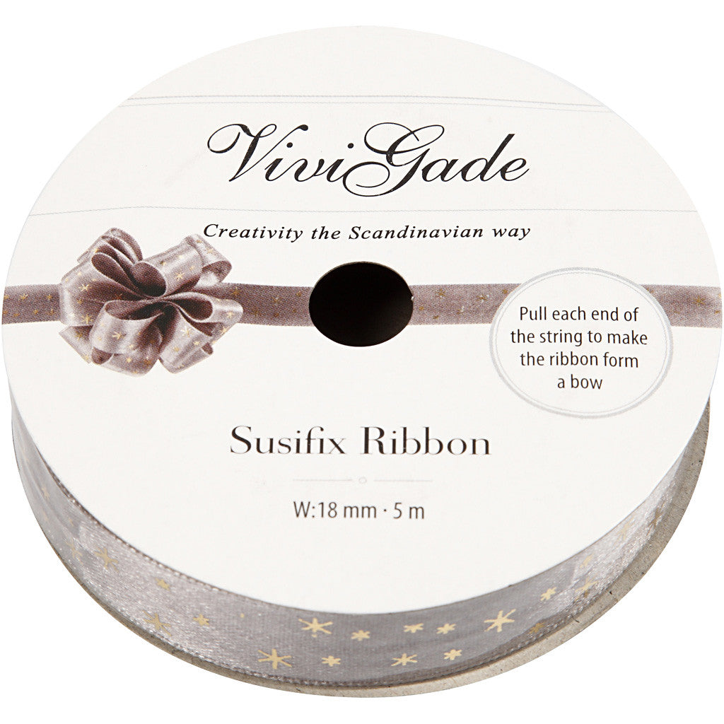 Susifix Ribbon, W: 18 mm, grey, 5 m/ 1 roll [HOB-50448]