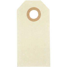Manila Tags, size 3x6 cm, 250 g, cream, 30 pc/ 1 pack [HOB-510030]