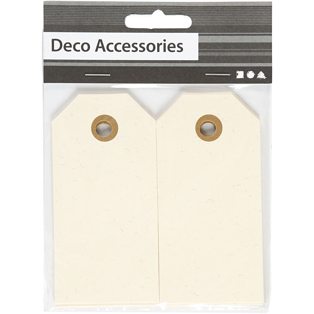 Manila Tags, size 5x10 cm, 250 g, cream, 20 pc/ 1 pack [HOB-510050]
