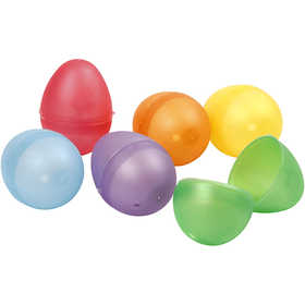 Eggs, H: 4,5 cm, dia. 3 cm, pastel colours, 24 pc/ 1 pack [HOB-51034]
