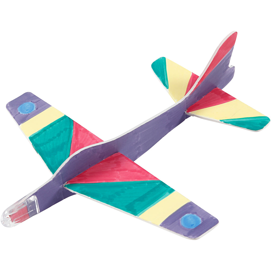 Airplanes, L: 19 cm, W: 17,5 cm, white, 2 pc/ 1 pack [HOB-51232]