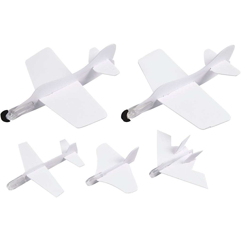 Airplanes, L: 11,5-19 cm, W: 11-17,5 cm, white, 50 pc/ 1 pack [HOB-51234]