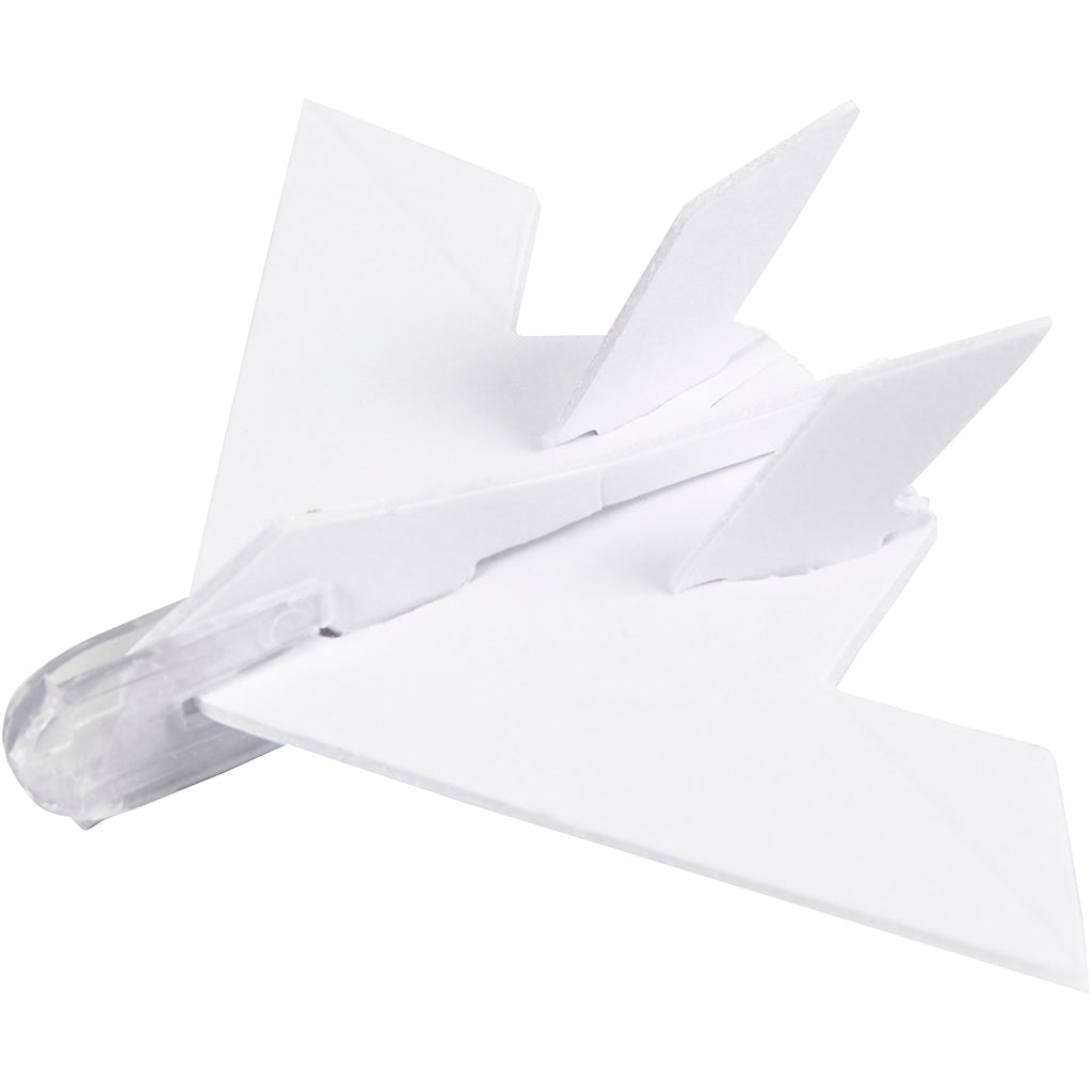 Airplanes, L: 11,5-19 cm, W: 11-17,5 cm, white, 50 pc/ 1 pack [HOB-51234]