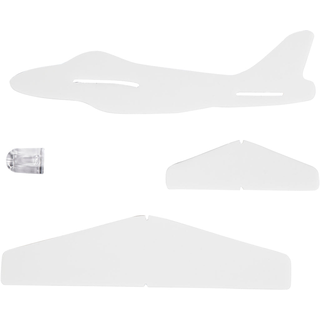 Airplanes, L: 11,5-19 cm, W: 11-17,5 cm, white, 50 pc/ 1 pack [HOB-51234]