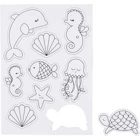 Magnets, Sea creatures, sheet 14,85x21, 1 sheet [HOB-51238]