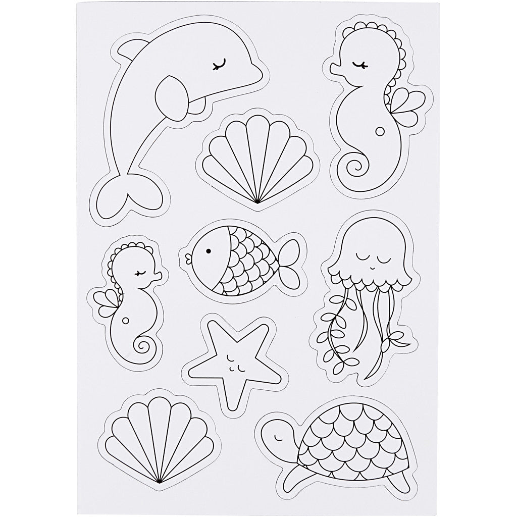Magnets, Sea creatures, sheet 14,85x21, 1 sheet [HOB-51238]