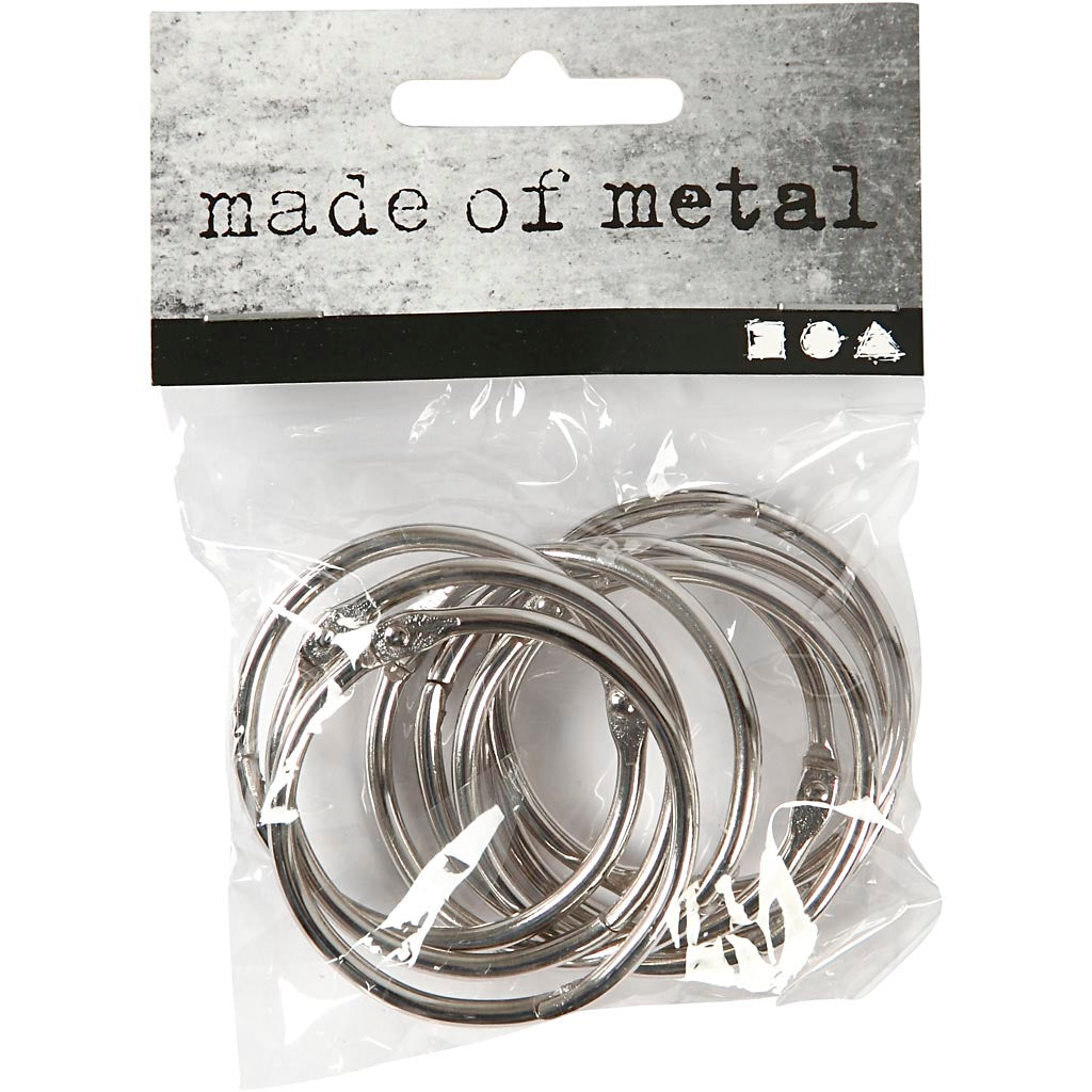 Book Ring, dia. 38 mm, thickness 3 mm, 8 pc/ 1 pack [HOB-51243]