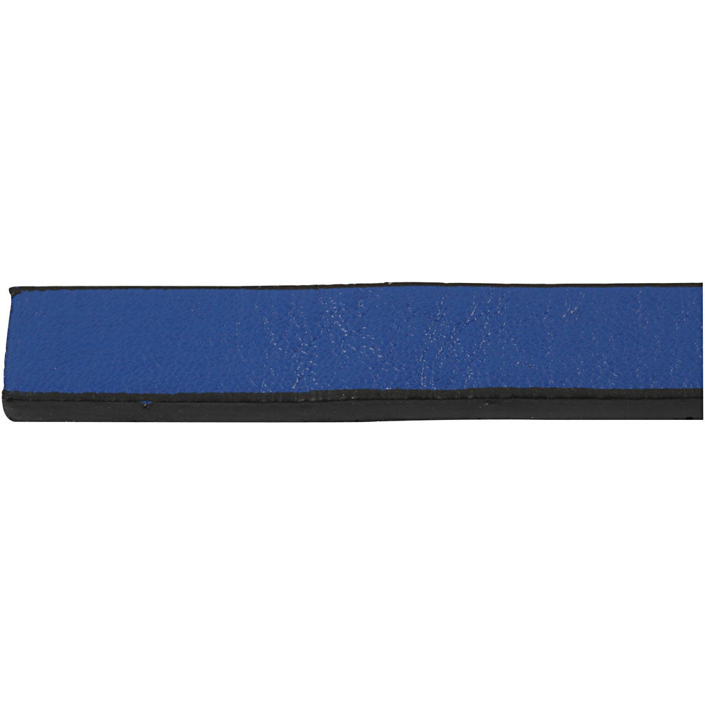 Faux Leather Belt, W: 10 mm, thickness 3 mm, blue, 1 m/ 1 pack [HOB-51487]