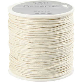 Cotton Cord, thickness 1 mm, off-white, 40 m/ 1 roll [HOB-51568]