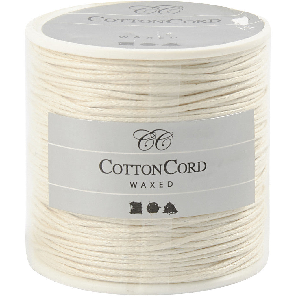 Cotton Cord, thickness 1 mm, off-white, 40 m/ 1 roll [HOB-51568]