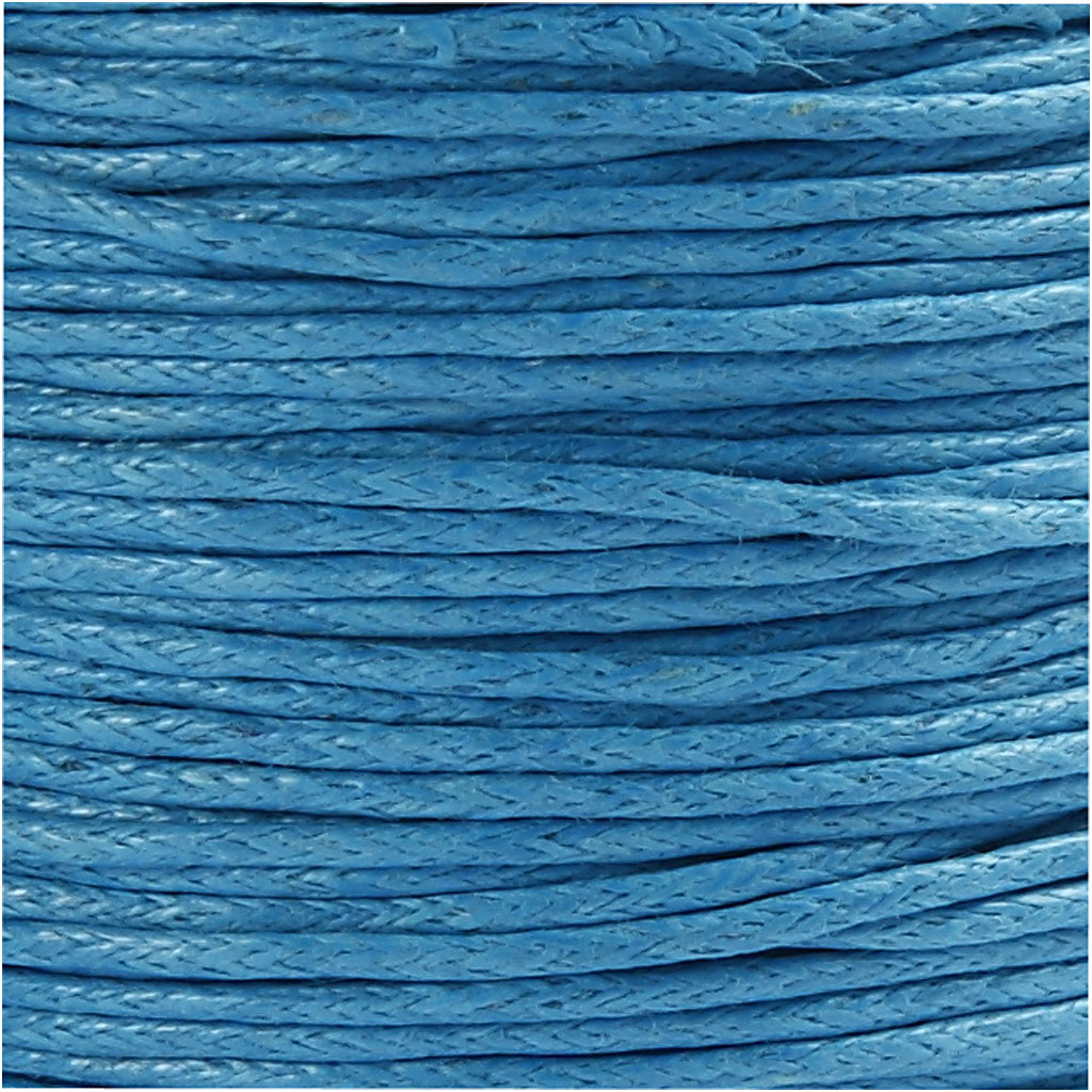 Cotton Cord, thickness 1 mm, turquoise, 40 m/ 1 roll [HOB-51572]