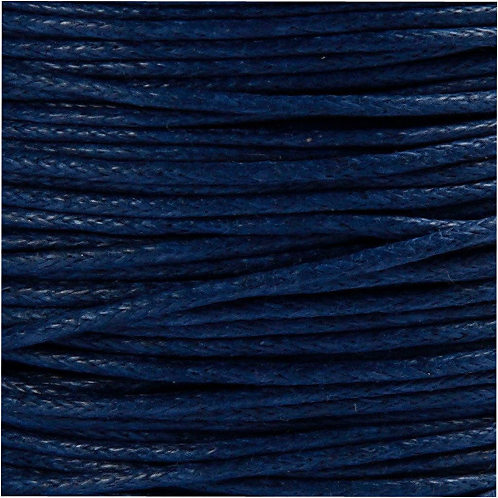 Cotton Cord, thickness 1 mm, blue, 40 m/ 1 roll [HOB-51574]
