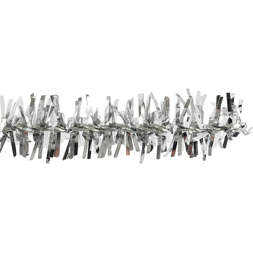 Pipe Cleaners, silver, L: 30 cm, thickness 6 mm, 24 pc/ 1 pack [HOB51635]