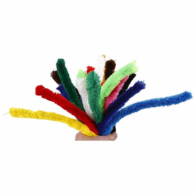 Chenille, big, L: 45 cm, thickness 25 mm, assorted colours, 60 asstd./ 1 pack [HOB-51643]