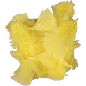 Down, size 7-8 cm, ca. 375 pc, yellow, 50 g/ 1 pack [HOB-51665]