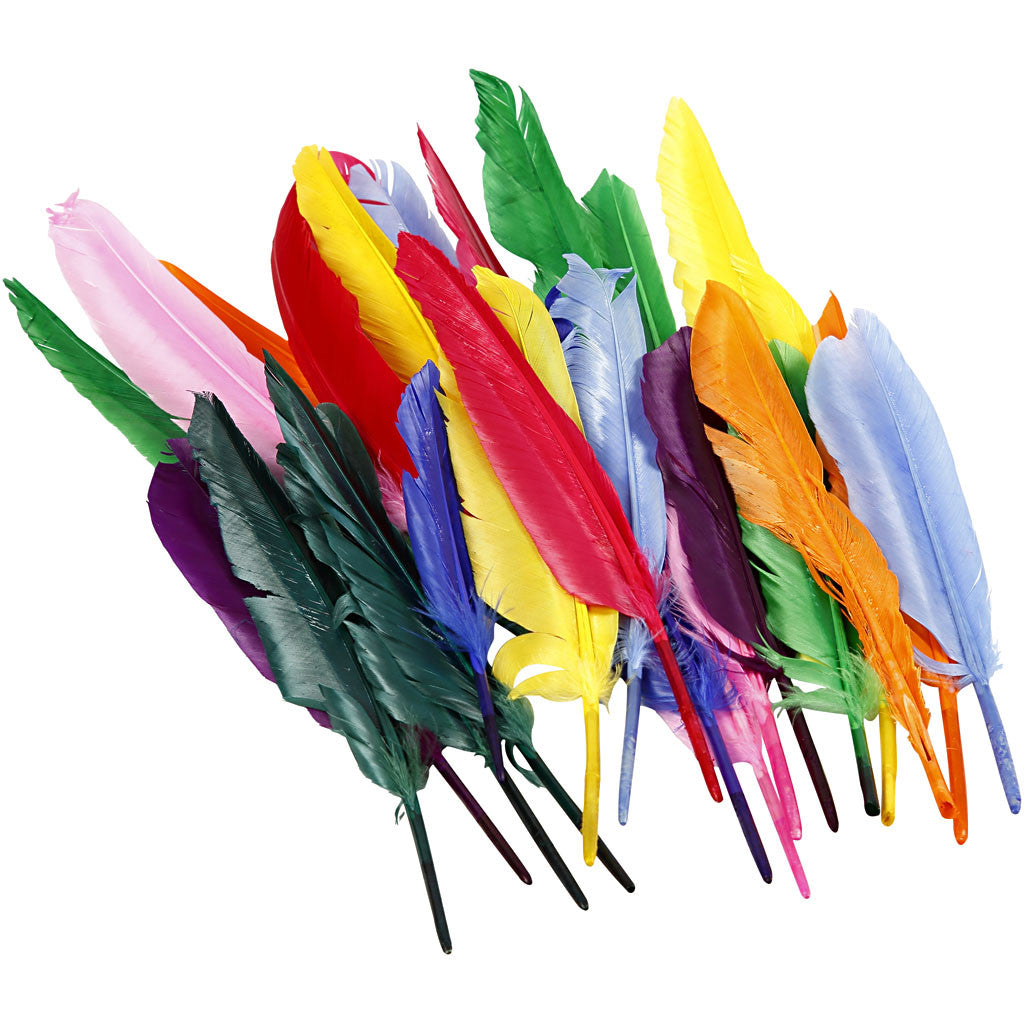 Feathers, L: 17-20 cm, 250 pc/ 1 pack [HOB-51675]