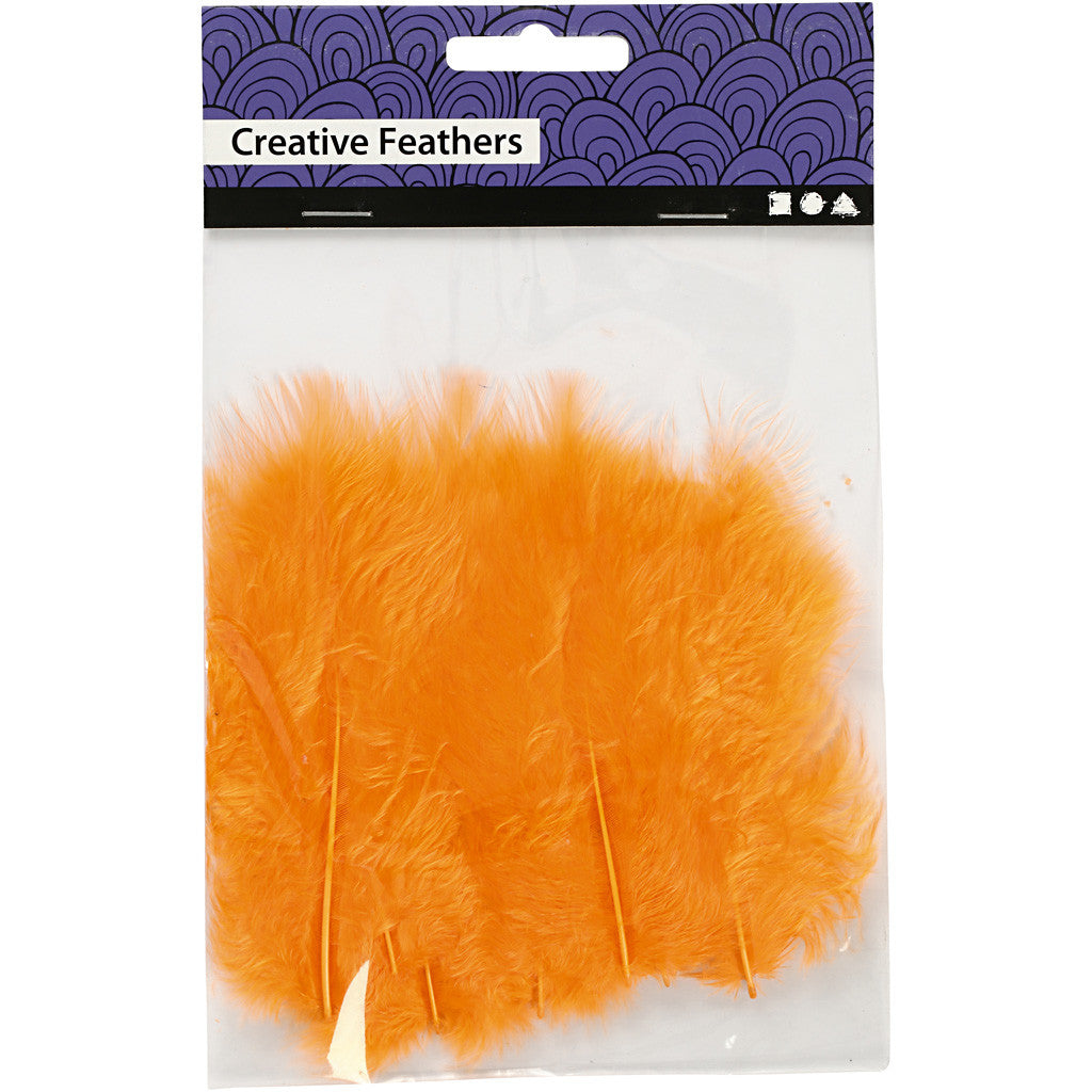 Down, size 5-12 cm, orange, 15 pc/ 1 pack [HOB-51694]